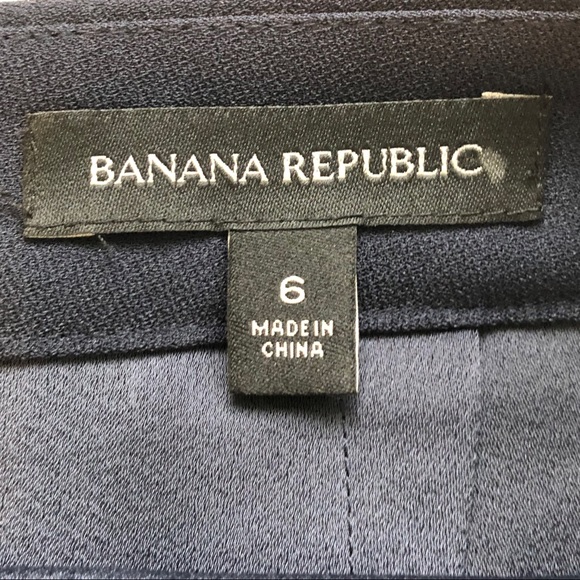 Banana Republic Navy plaid Pencil midi skirt - Picture 3 of 6